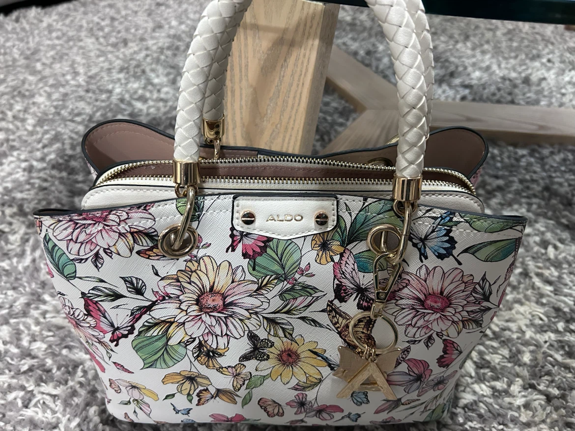ALDO Floral Butterfly Print Handbag