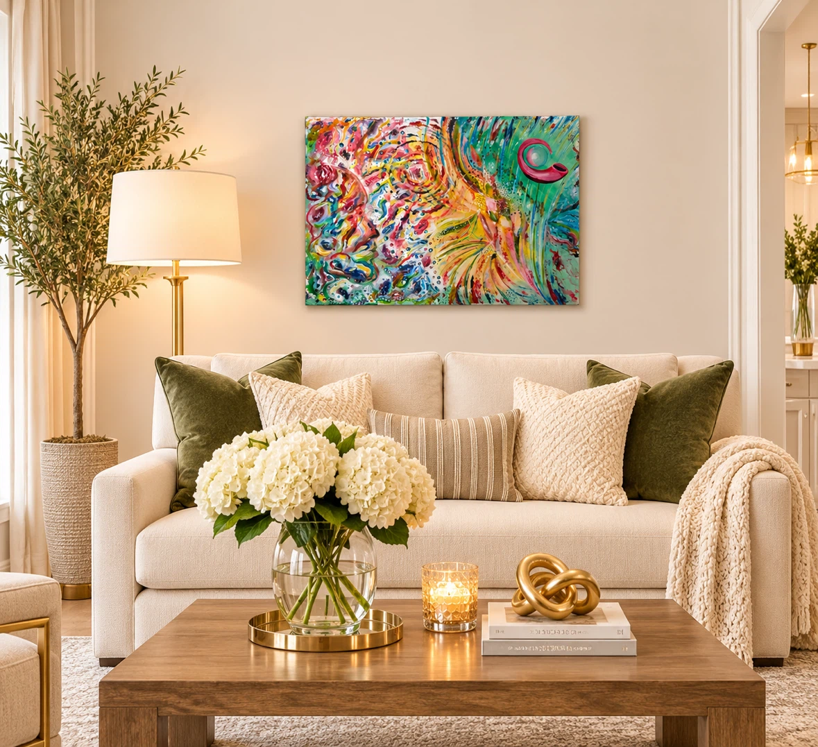 Abstract Canvas Painting - photo 2