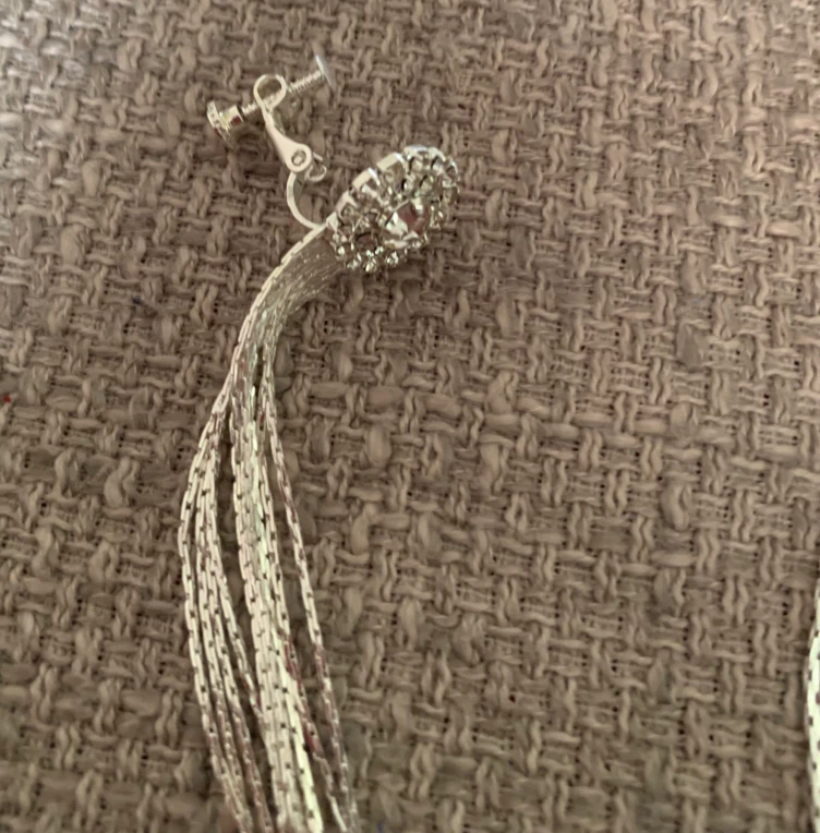 Silver-Tone Tassel Clip-On Earrings - photo 2