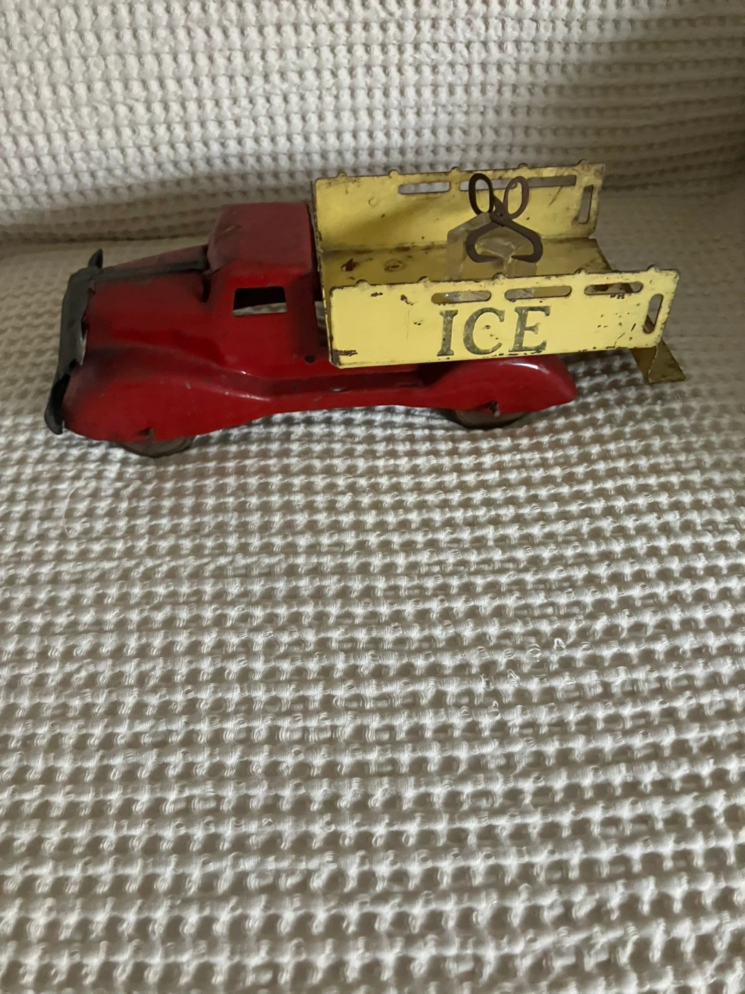Vintage Metal Ice Truck Toy