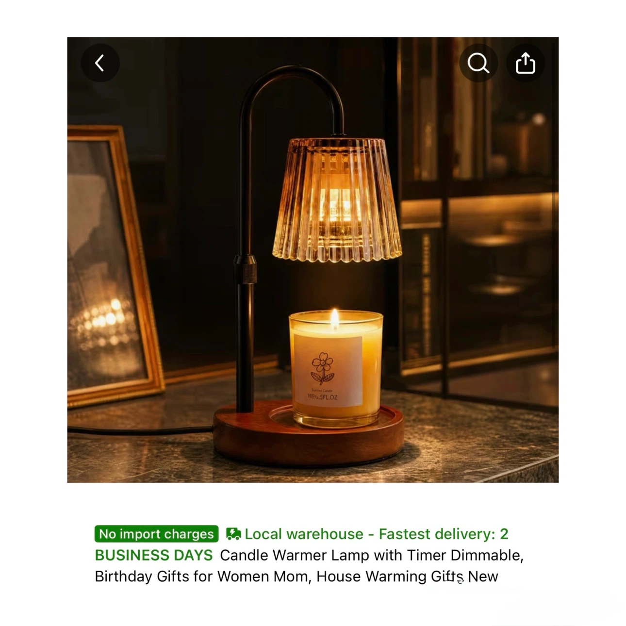 Brand new Candle Warmer Lamp with Timer Dimmable