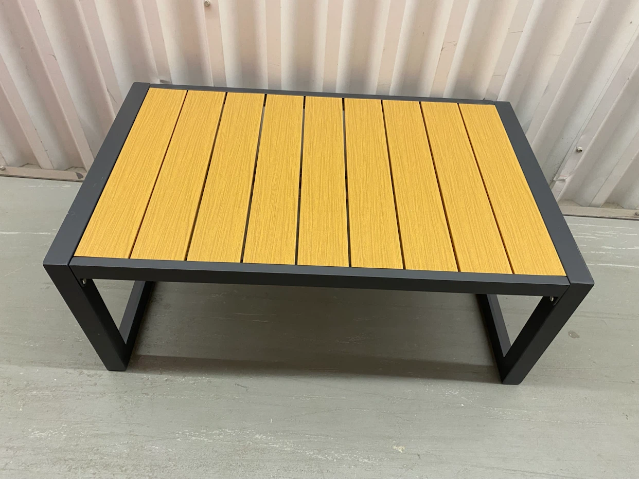 Modern Slatted Outdoor Coffee Table - photo 2