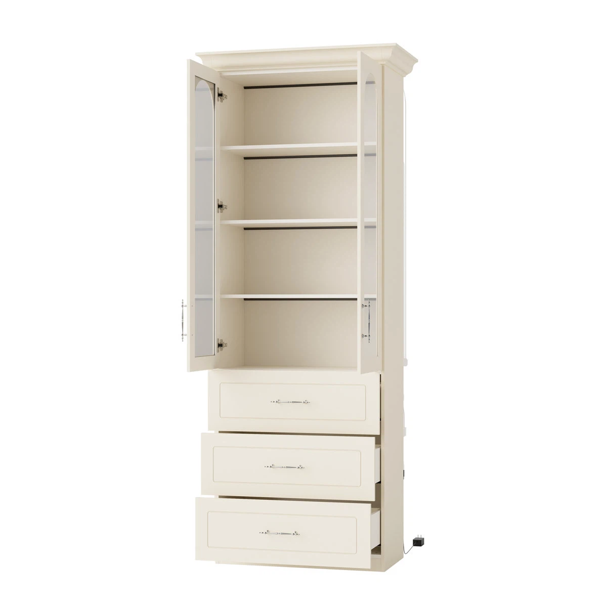Cream Arch Display Cabinet with Lighting - photo 5