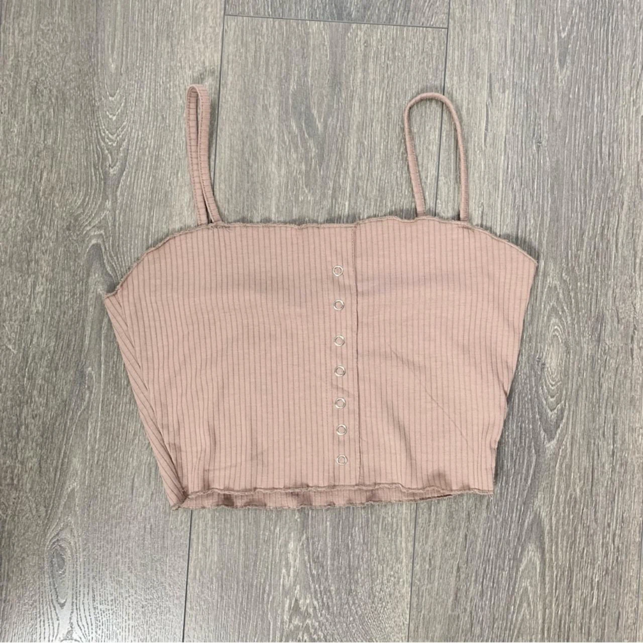 Primark Ribbed Button-Front Crop Top - photo 5