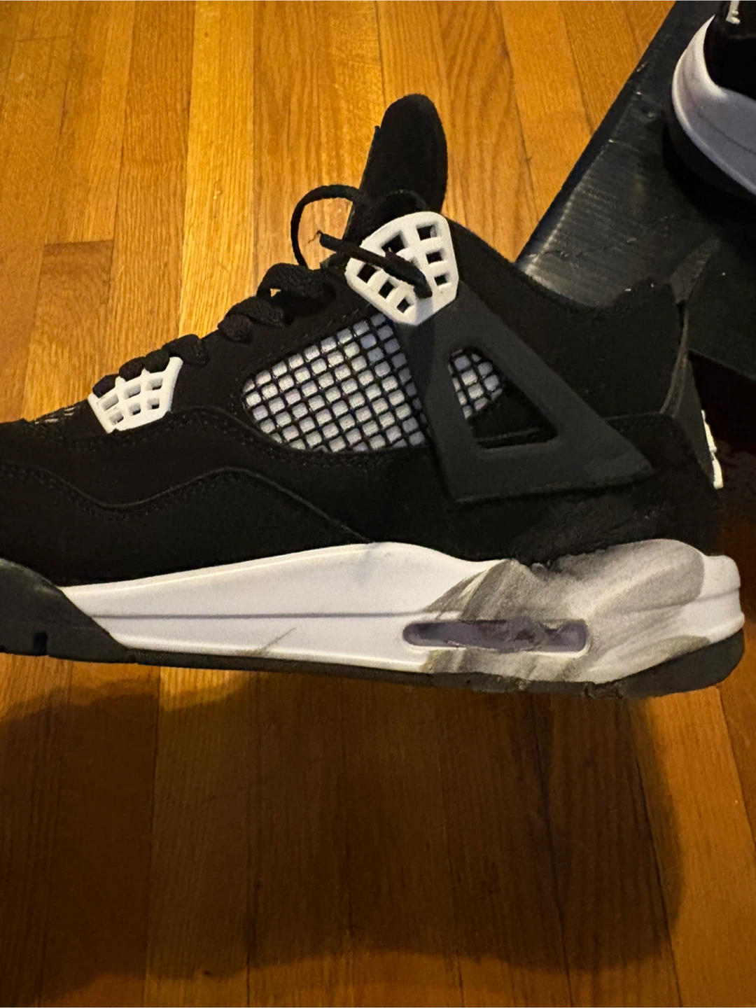 Air Jordan 4 Retro Black/White Shoes - photo 4