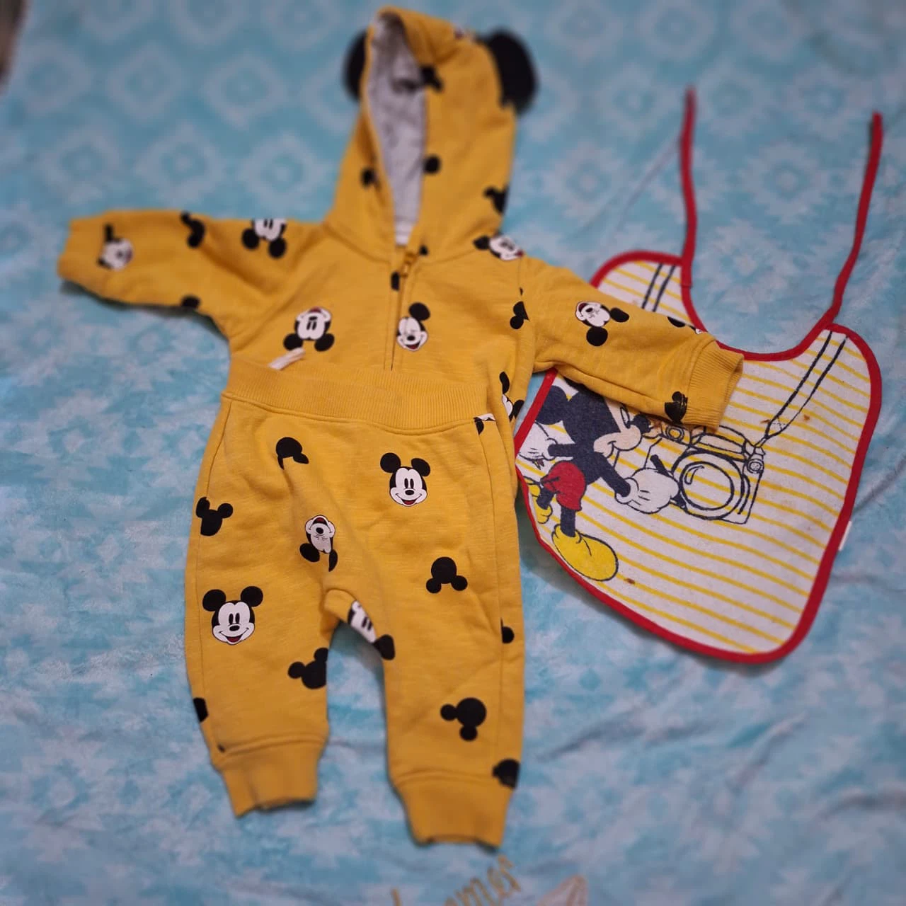 Disney Mickey Mouse Baby Hoodie and Pants Set