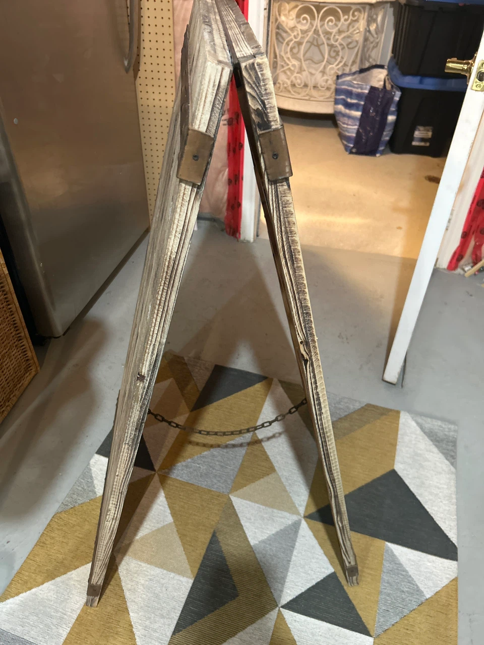 Rustic A-Frame Wooden Bottle Rack - photo 2