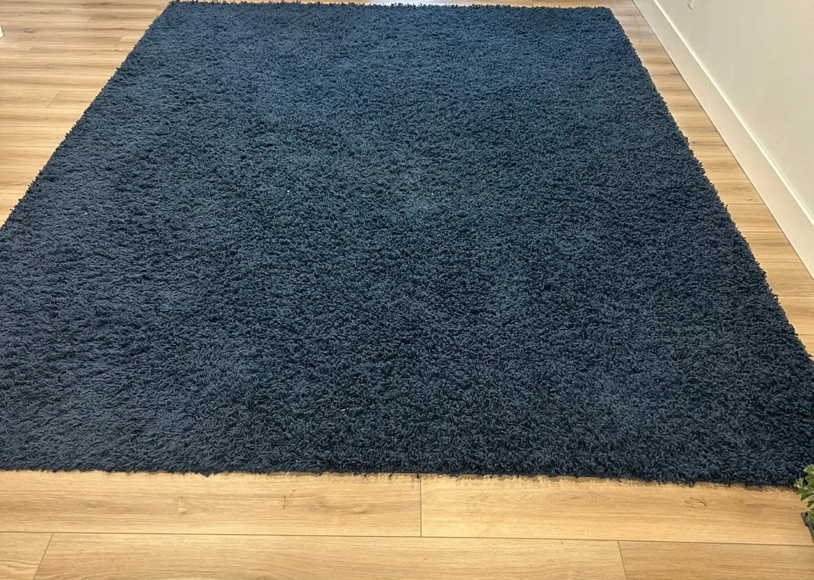 Dark Blue Shag Area Rug