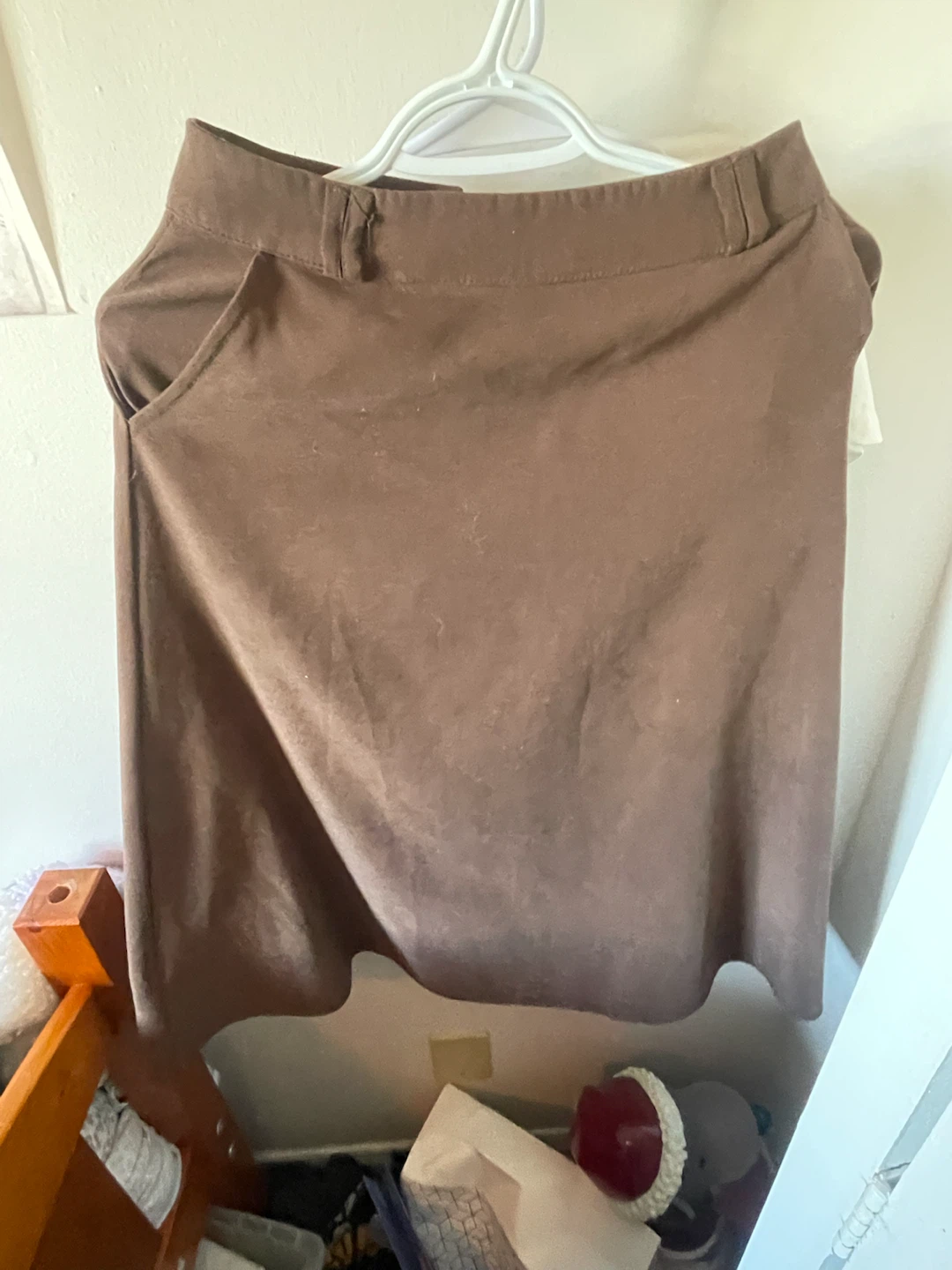 Brown Suede-look Midi Skirt - photo 2