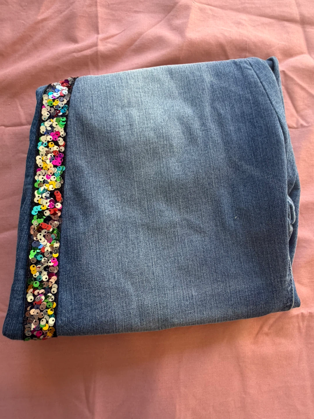 NY & C Sequin Stripe Jeans Size 12