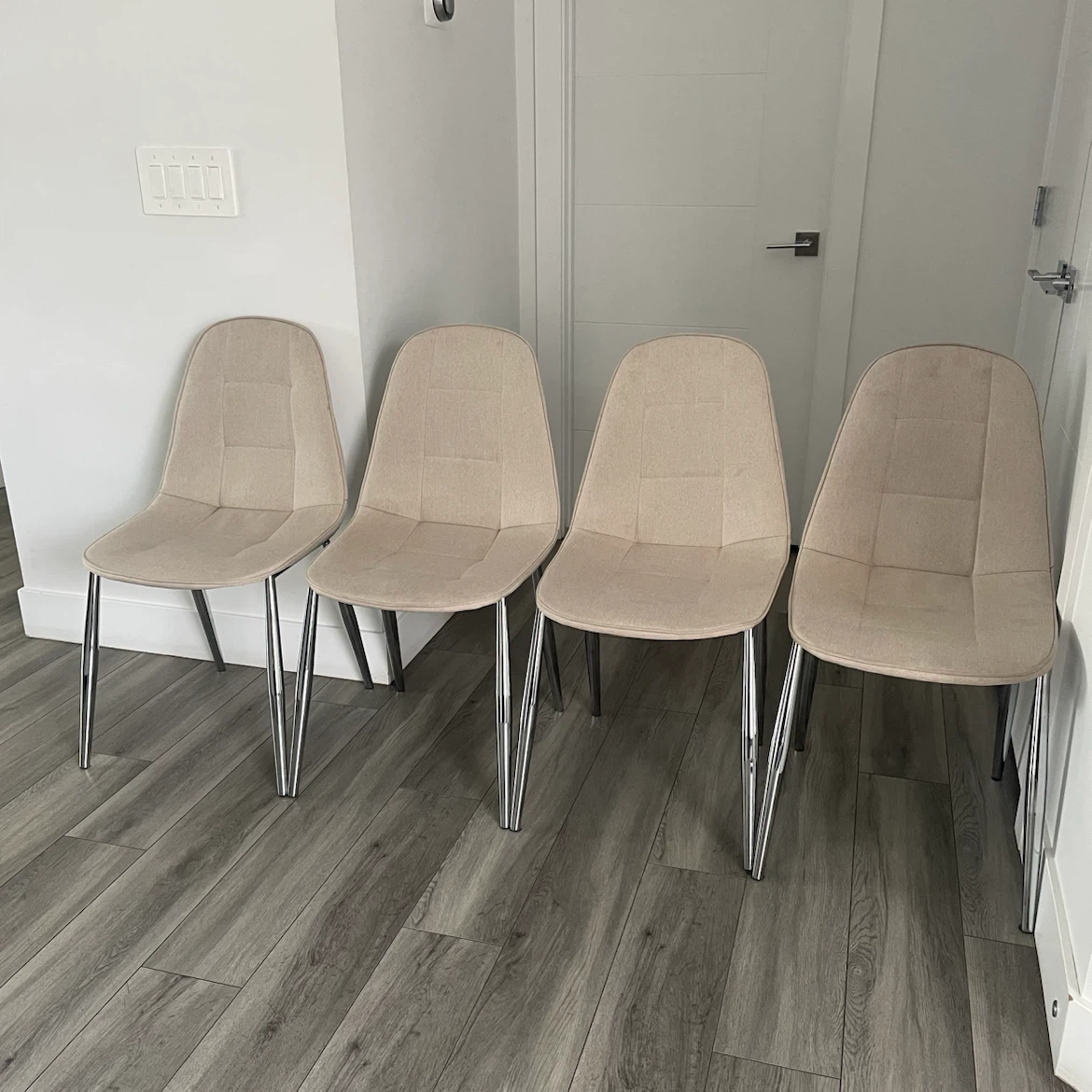 4 Beige Dining Chairs