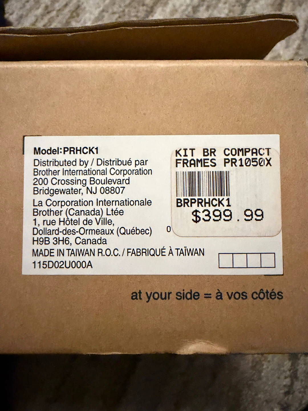 Brother Compact Frame Kit PRHCK1 - photo 2