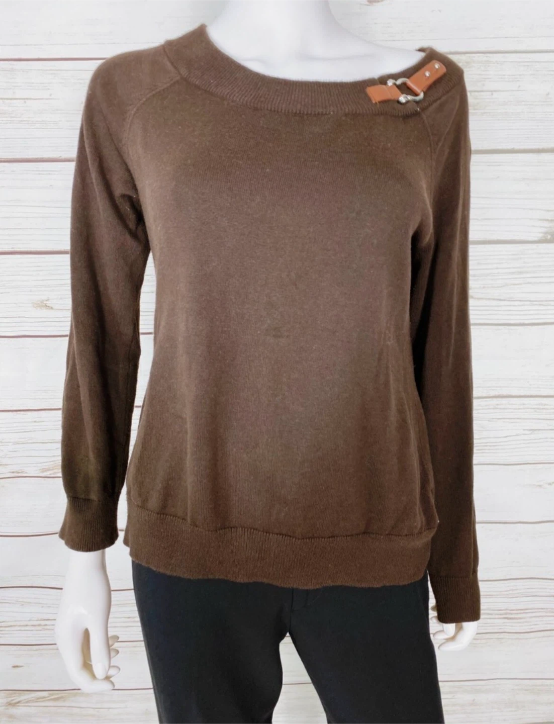 Ralph Lauren: Brown Cotton Sweater Size M