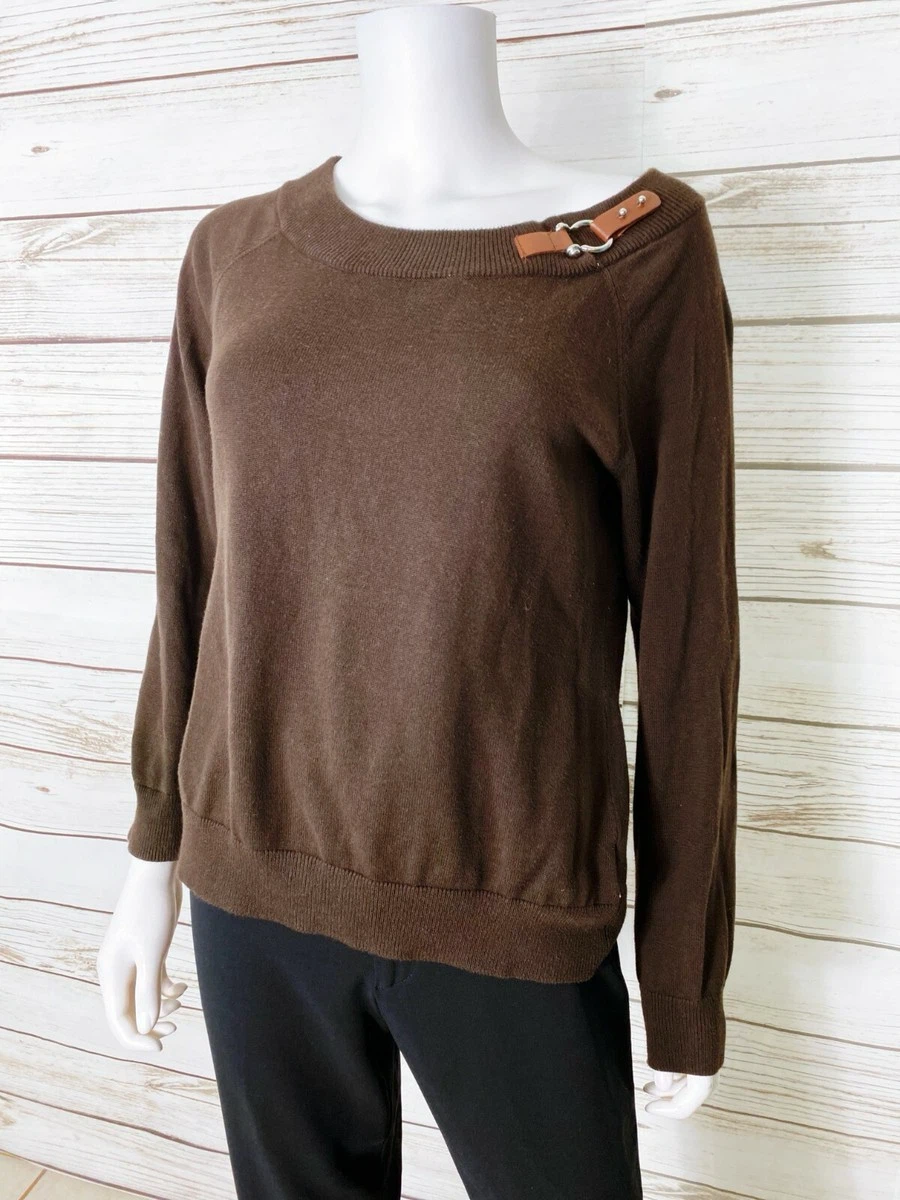 Ralph Lauren: Brown Cotton Sweater Size M - photo 2