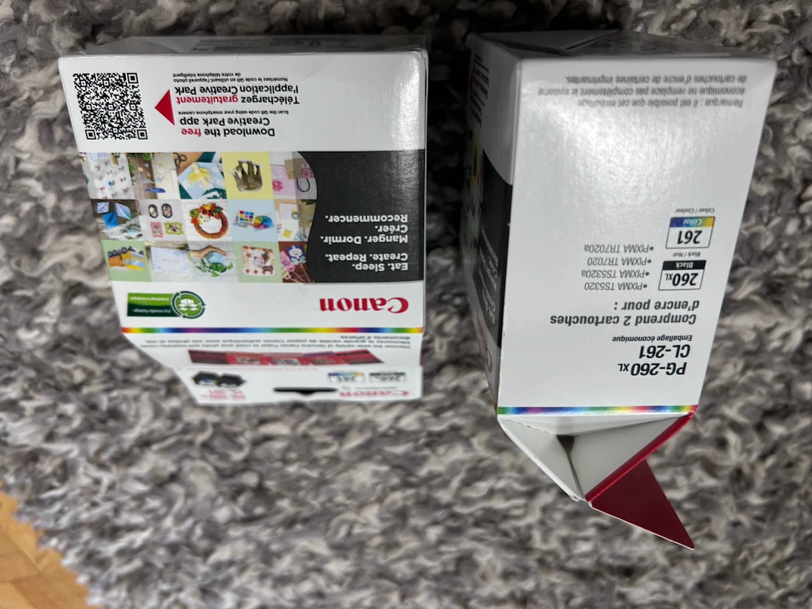 2 Boxes of Canon PG-260XL and CL-261 Ink Cartridges - photo 2