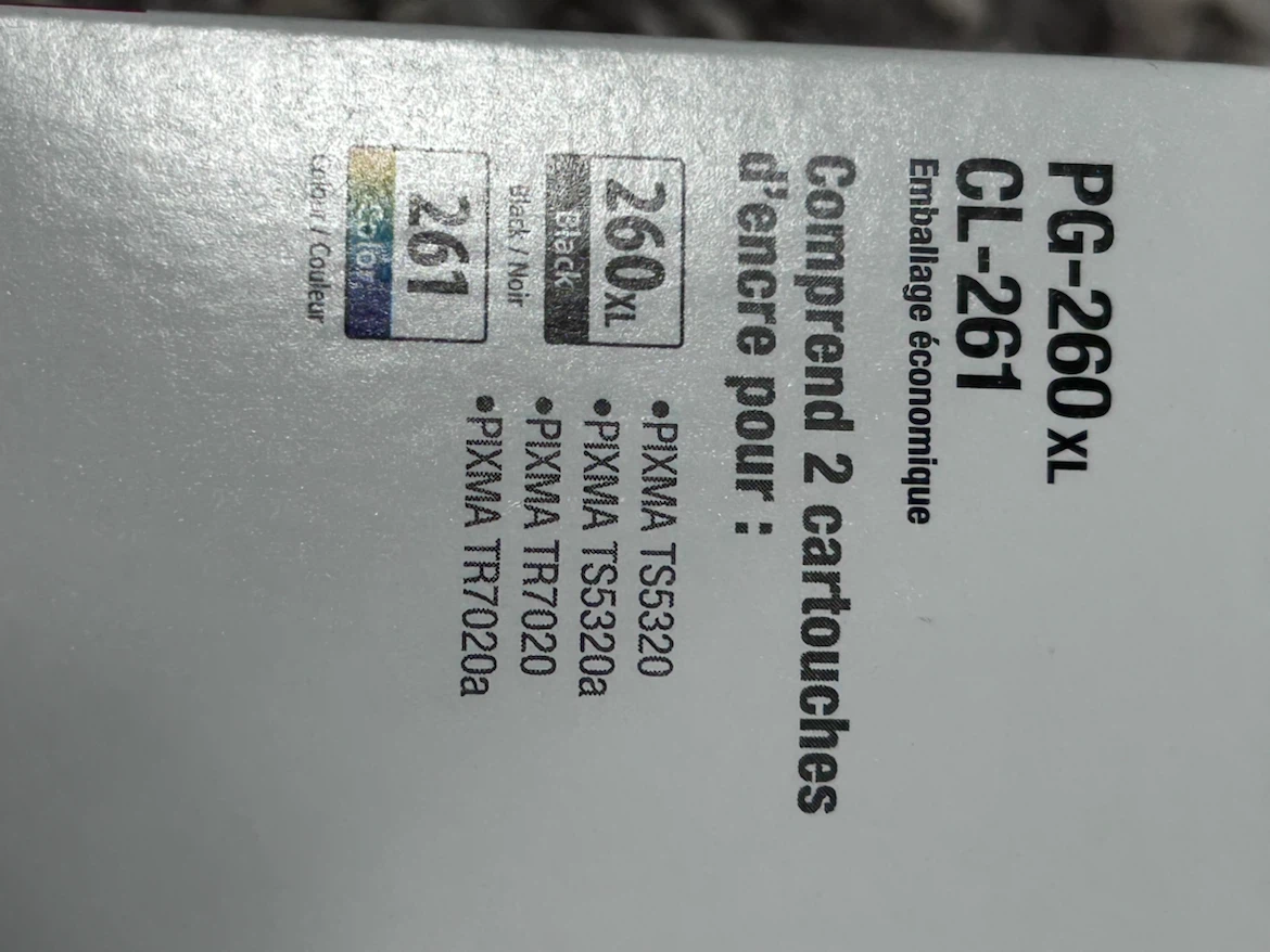 2 Boxes of Canon PG-260XL and CL-261 Ink Cartridges - photo 3