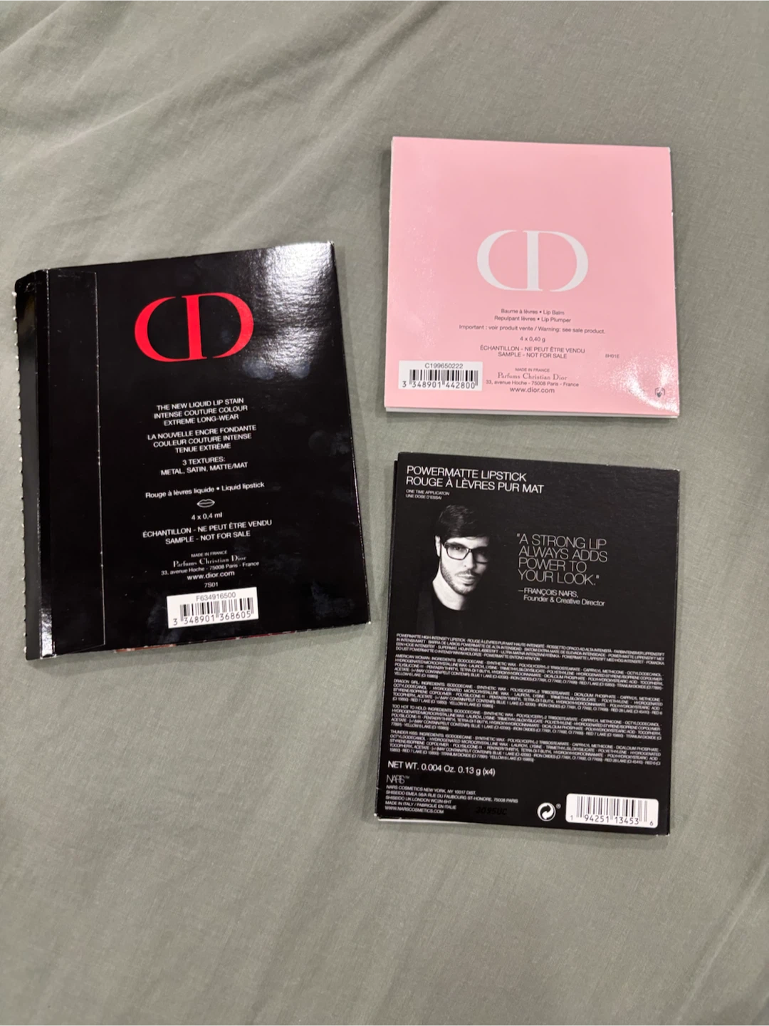 Dior and NARS Lipstick Sample Sets - photo 3