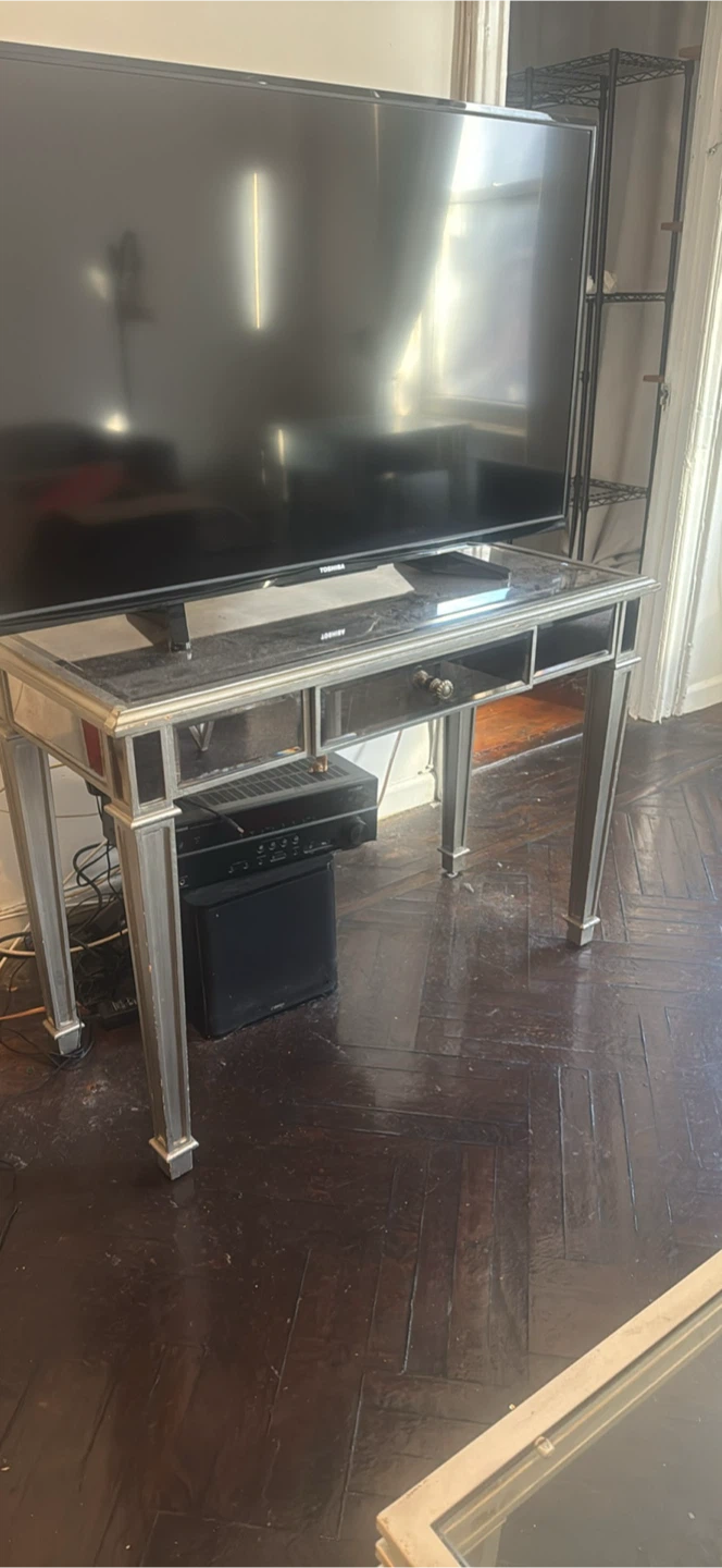 Mirrored Console Table with Drawer