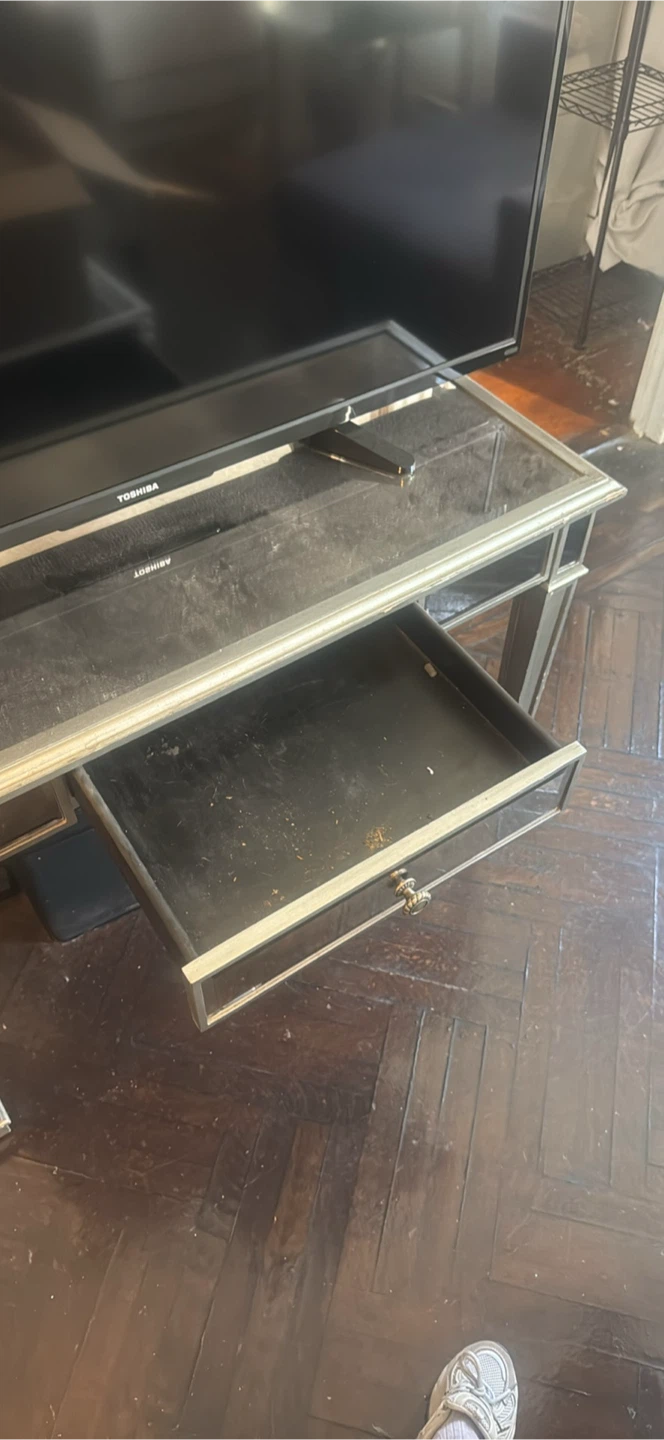 Mirrored Console Table with Drawer - photo 3