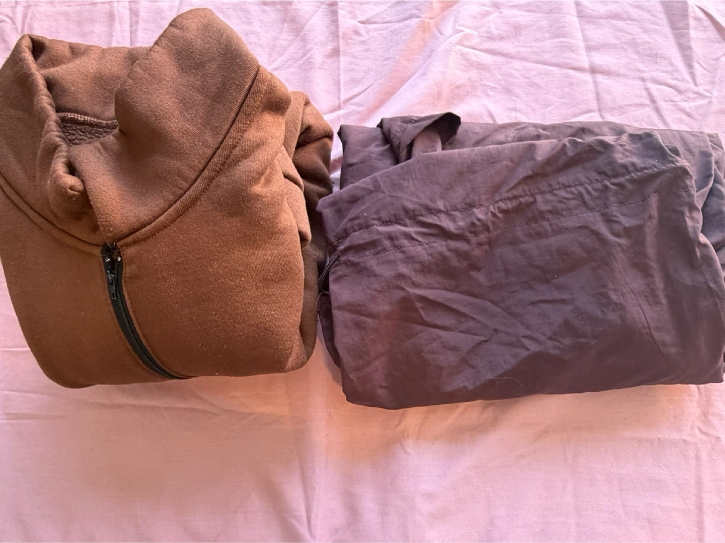 Brown Half-Zip Fleece and Jogger Set