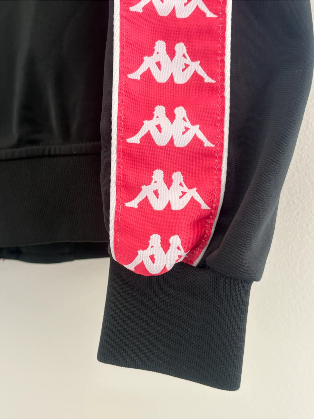 Kappa track jacket - black & pink - Size Small - photo 5