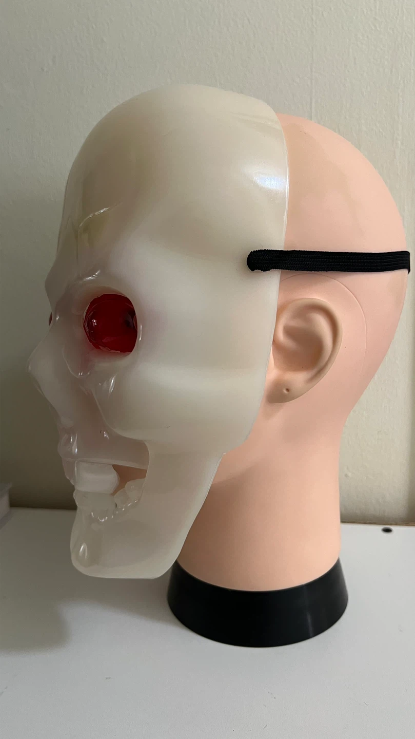 New-Clear Skull Mask with Red Eyes - photo 2