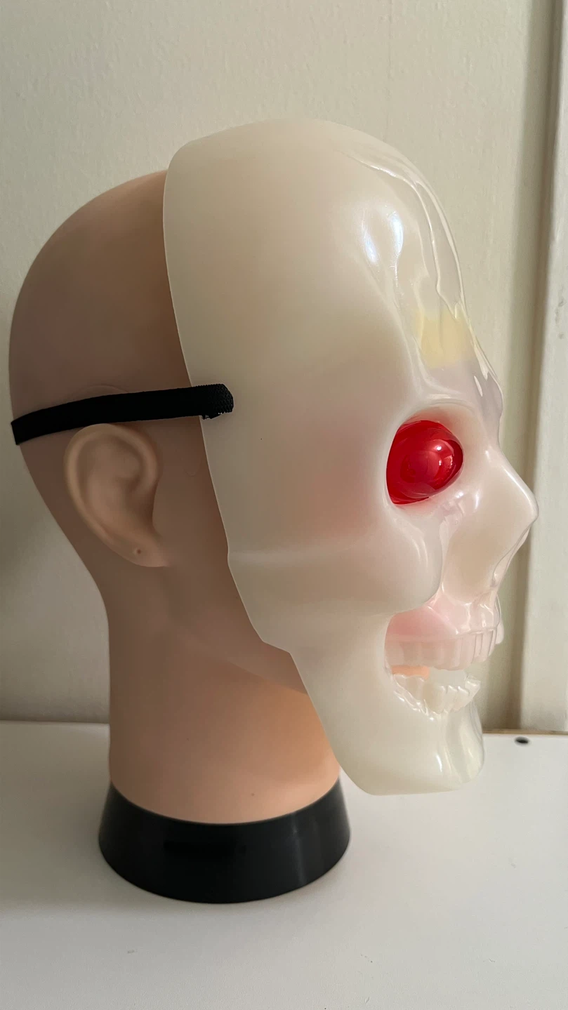 New-Clear Skull Mask with Red Eyes - photo 3