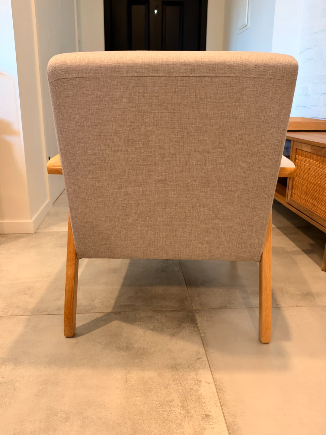 Modern Light Grey Accent Chair - photo 2