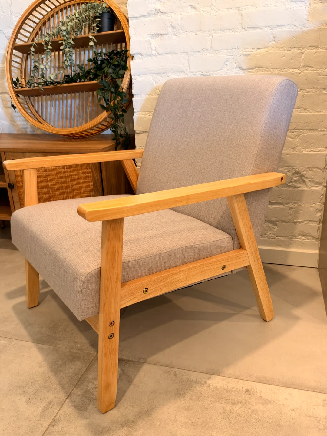 Modern Light Grey Accent Chair - photo 3