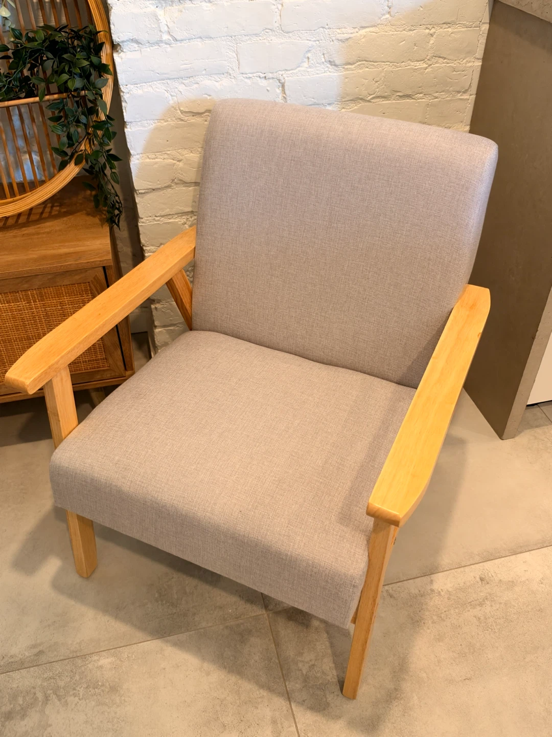 Modern Light Grey Accent Chair - photo 4