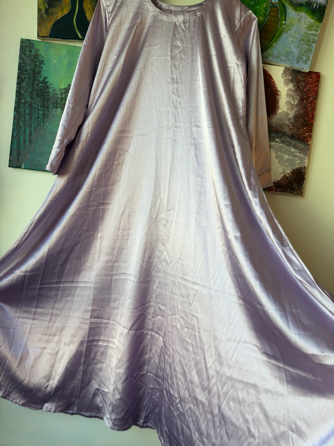 Lavender Embellished Long Coat and Dress Set - photo 2