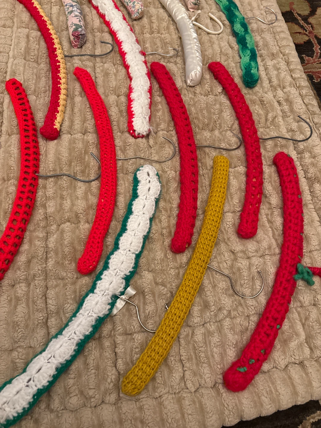 Vintage Assorted Padded and Crocheted Clothes Hangers