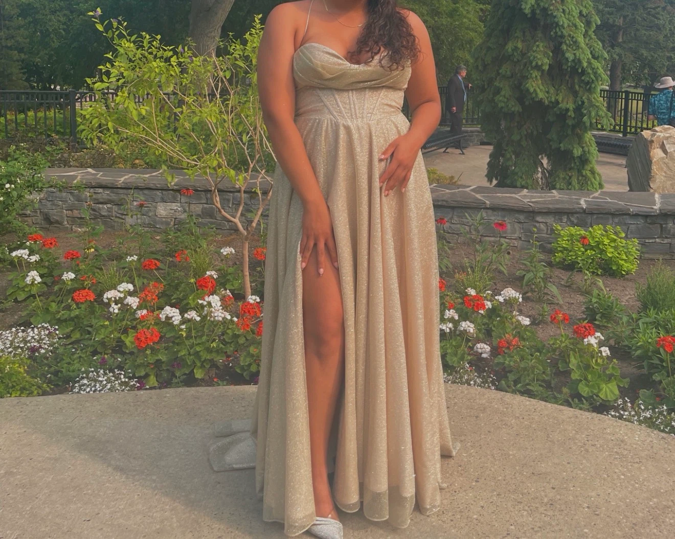 Gold Glitter Prom Gown