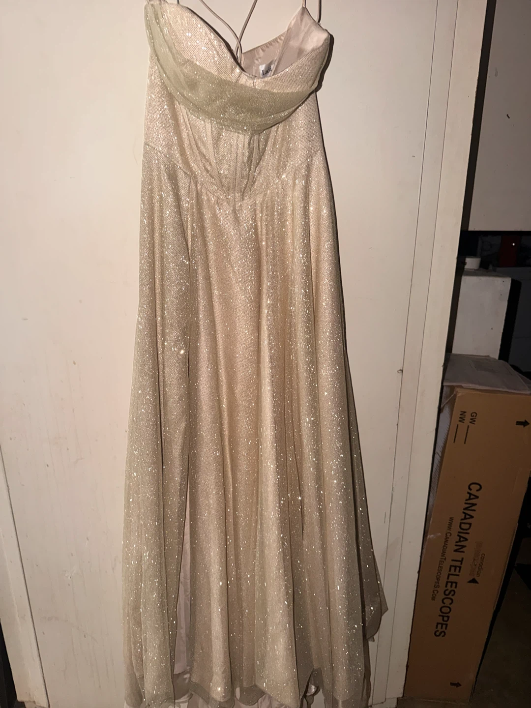 Gold Glitter Prom Gown - photo 3