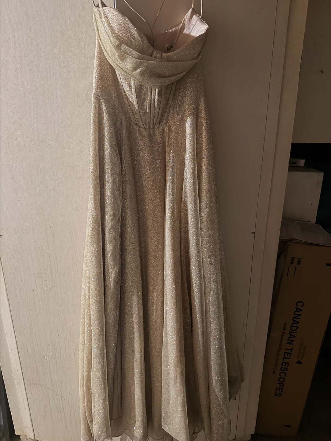 Gold Glitter Prom Gown - photo 4