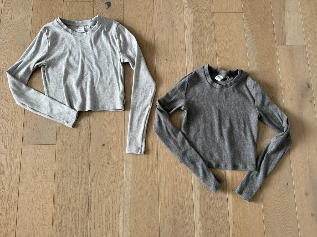 Aritzia TNA cropped homestretch long sleeve tops $50 for both - photo 3