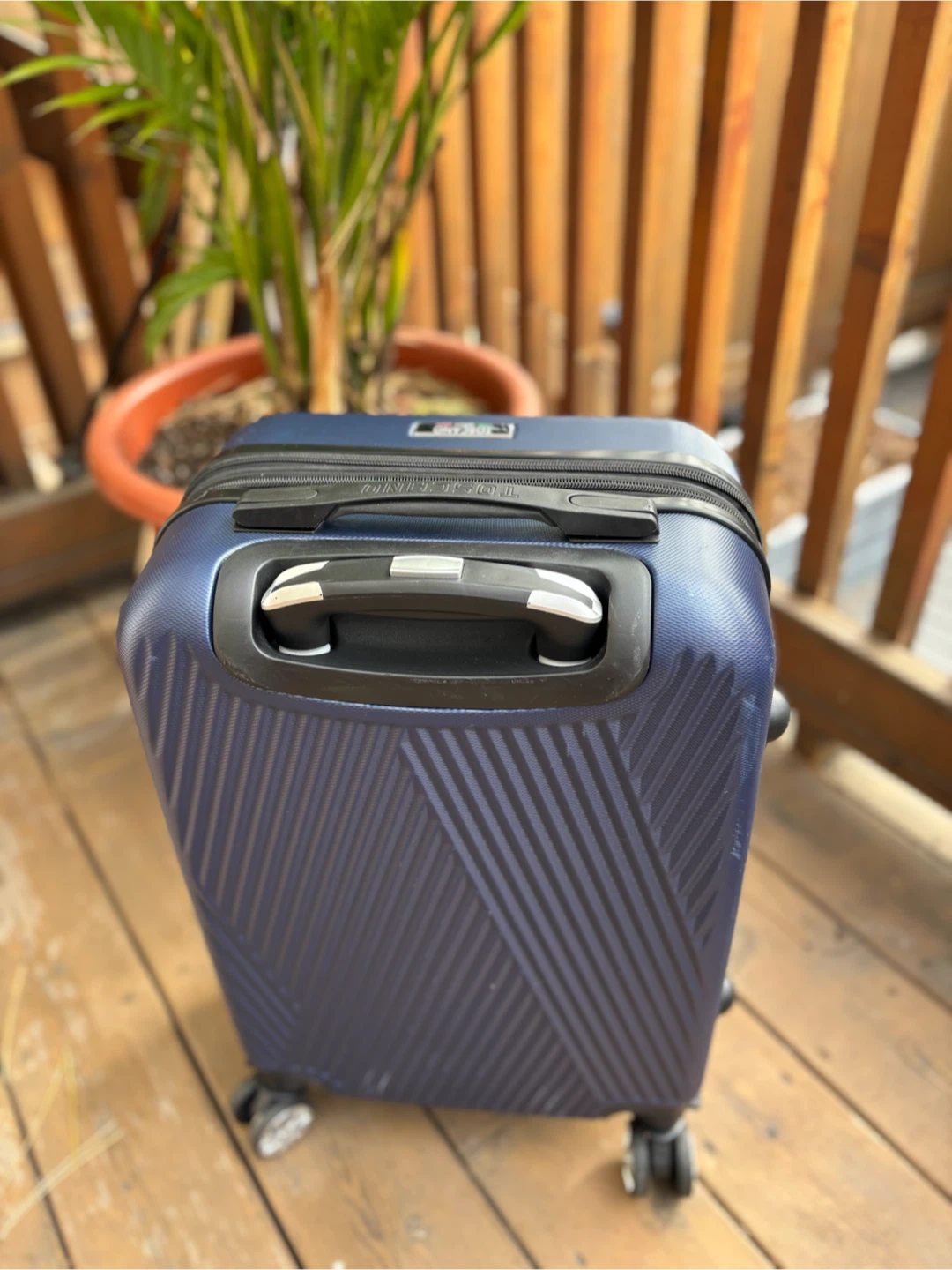 Carry on Toscano Blue Hardshell Spinner Luggage - photo 4