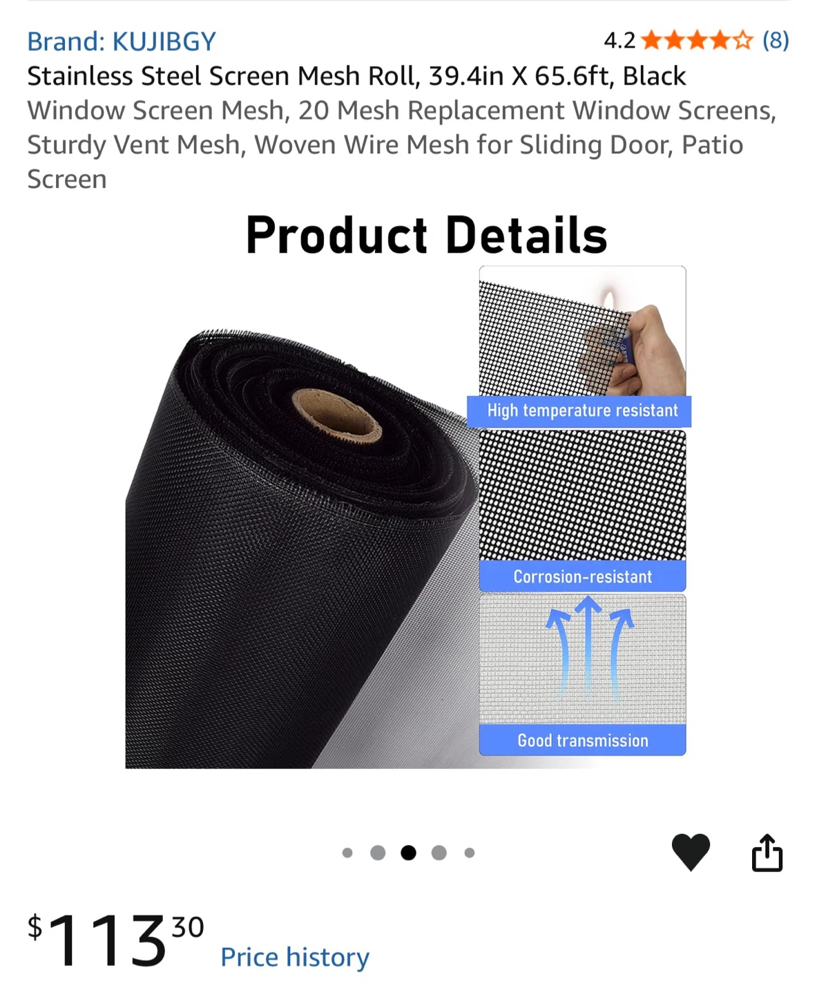 Stainless Steel Screen Mesh Roll