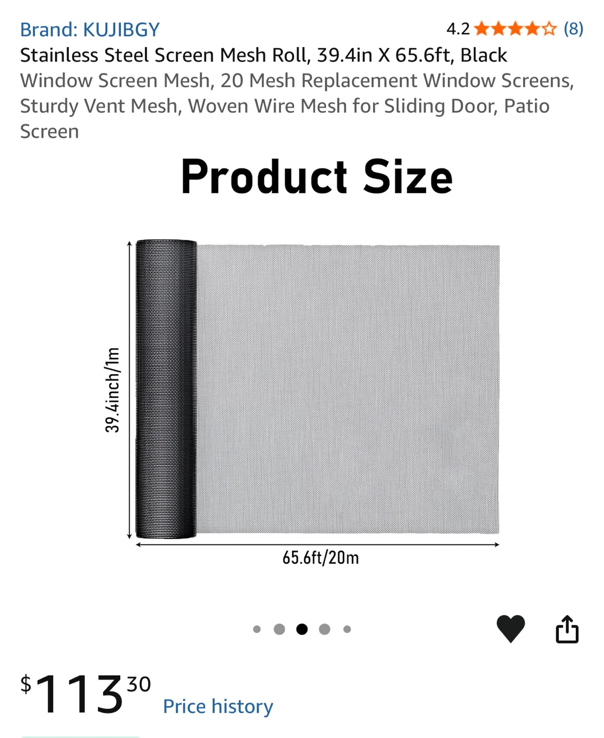 Stainless Steel Screen Mesh Roll - photo 4