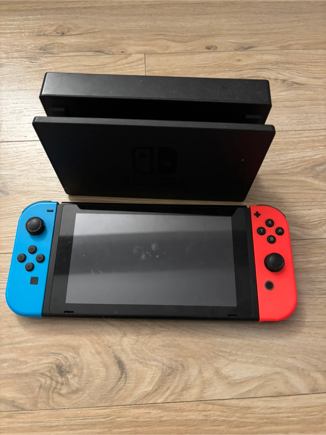 Nintendo Switch 1 Console with Neon Joy-Cons and Dock