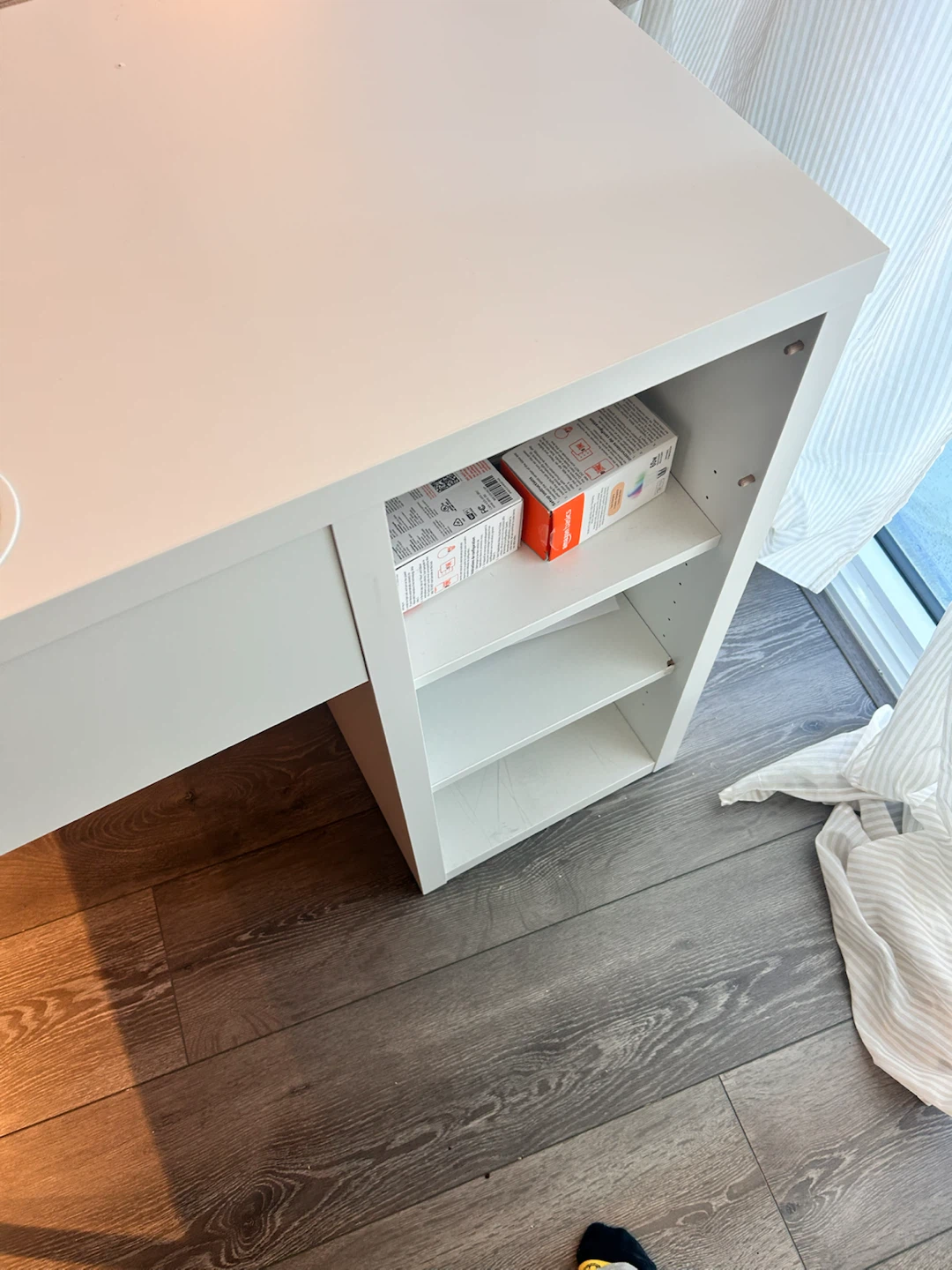 White IKEA MICKE Desk