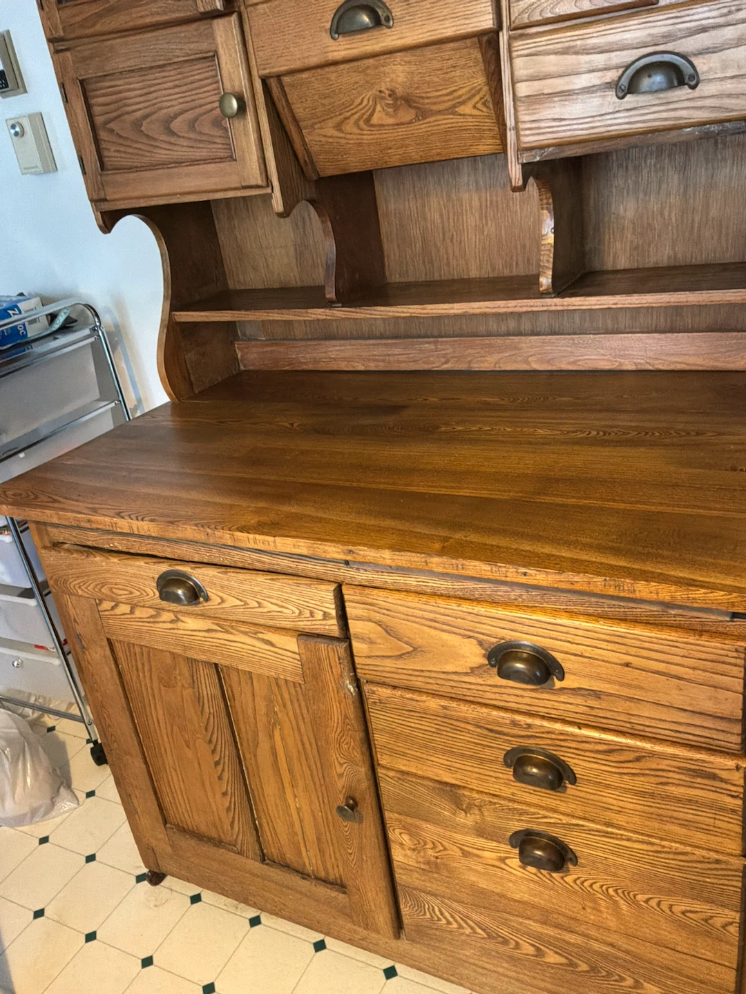 Antique/Vtg Chatham Oak Wood Hoosier 🐞 - photo 3