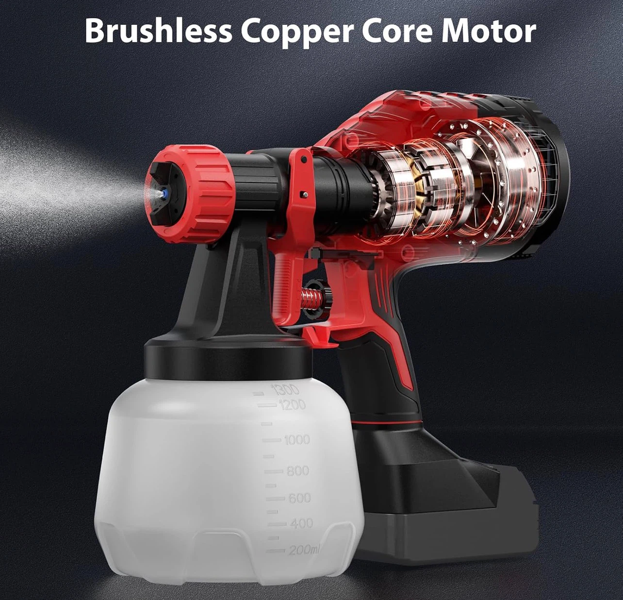 Cordless Paint Sprayer for Milwaukee 18V Battery - photo 3