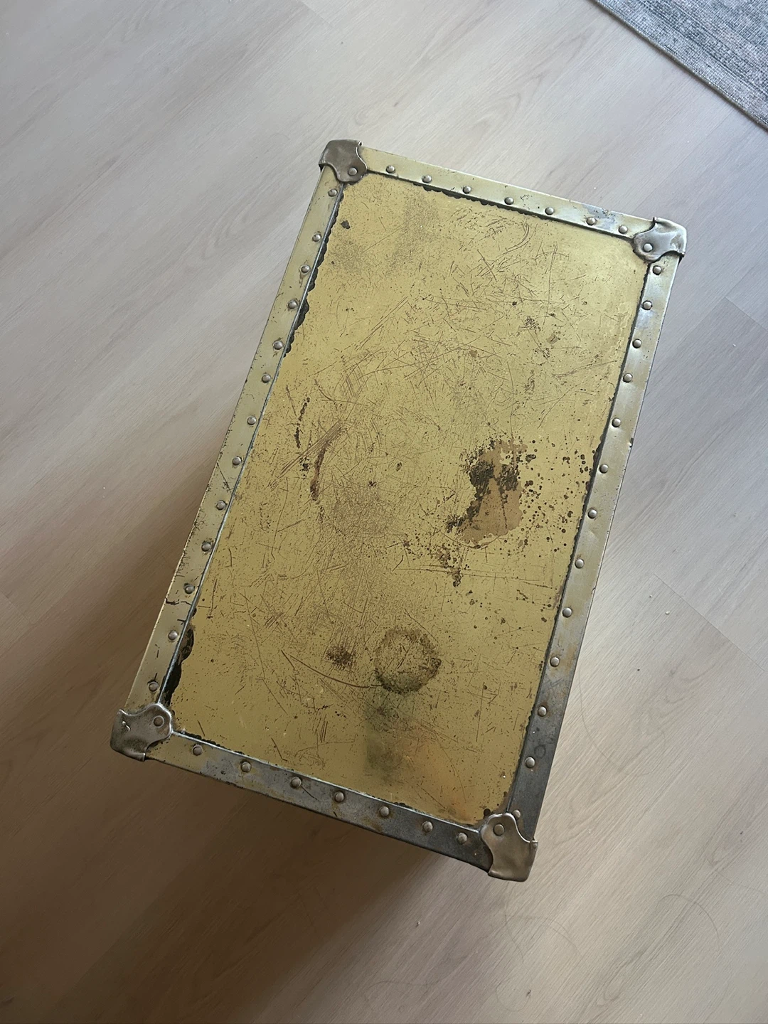 Vintage Style Brass Storage Trunk - photo 3