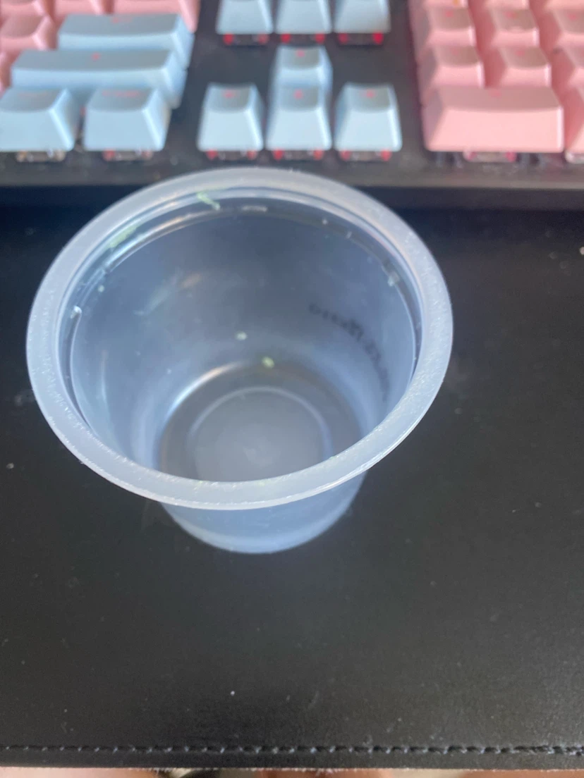 Clear plastic condiment cup