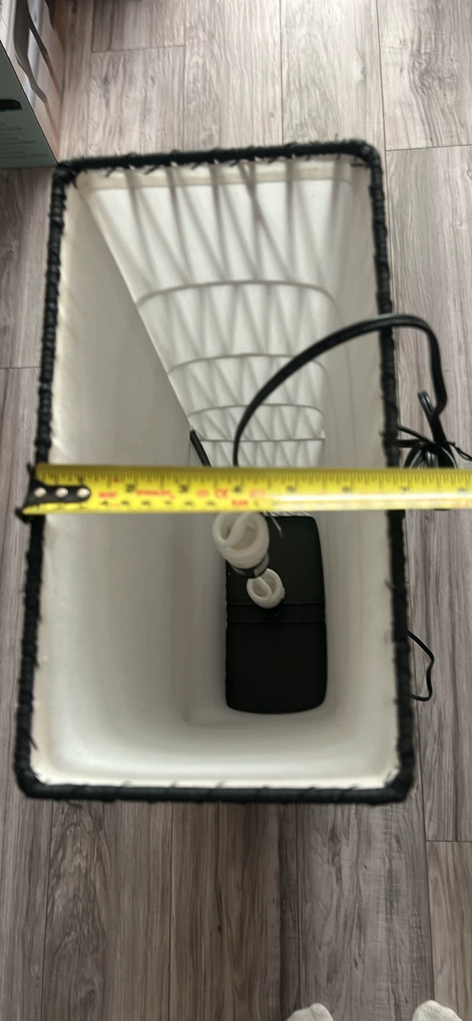 Tall black wire floor lamp with white shade - photo 5