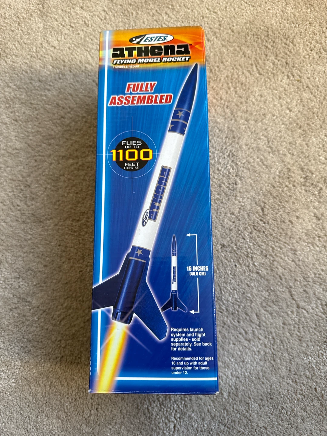 Estes Athena Flying Model Rocket with engines x 3