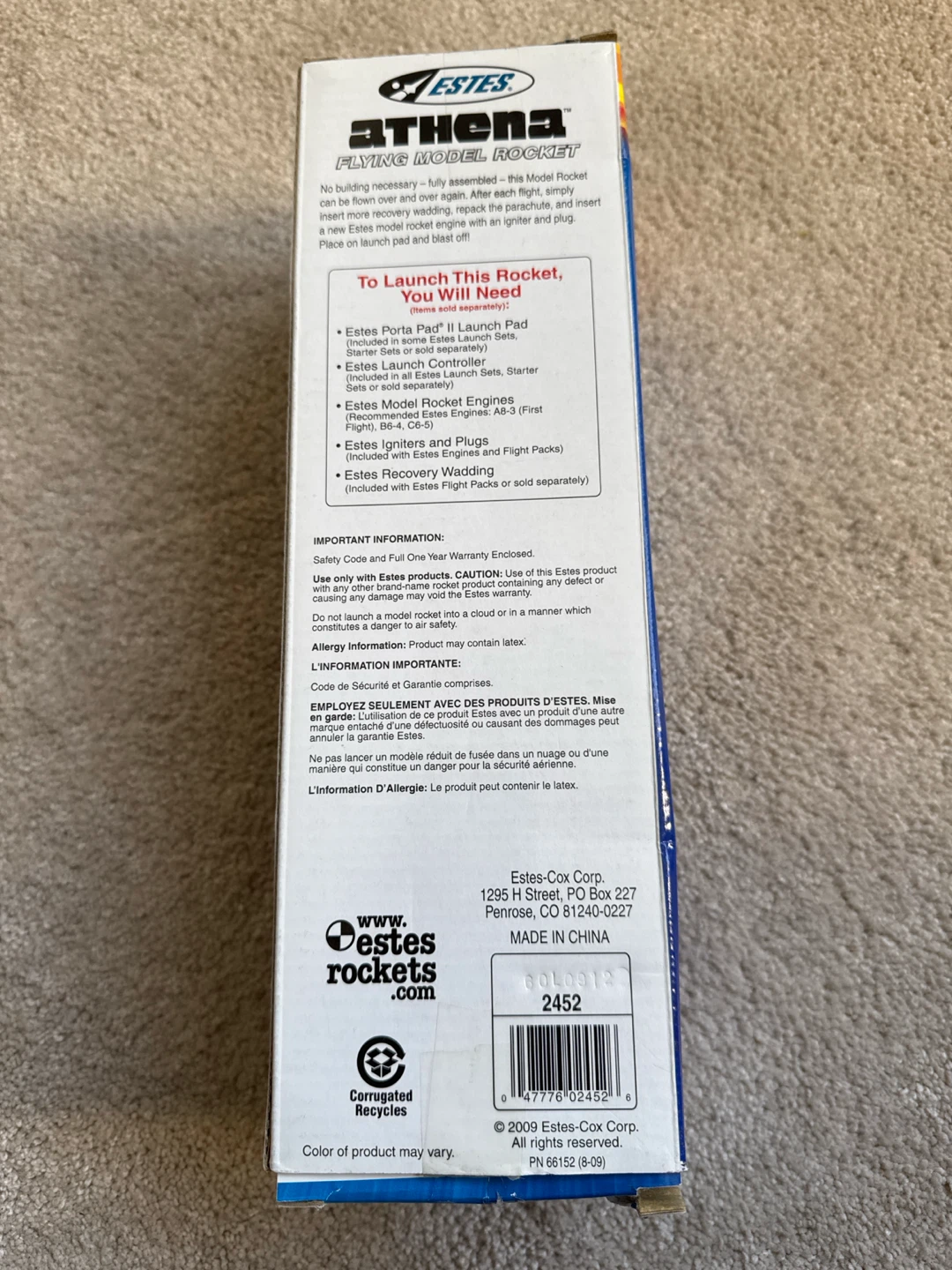 Estes Athena Flying Model Rocket with engines x 3 - photo 3
