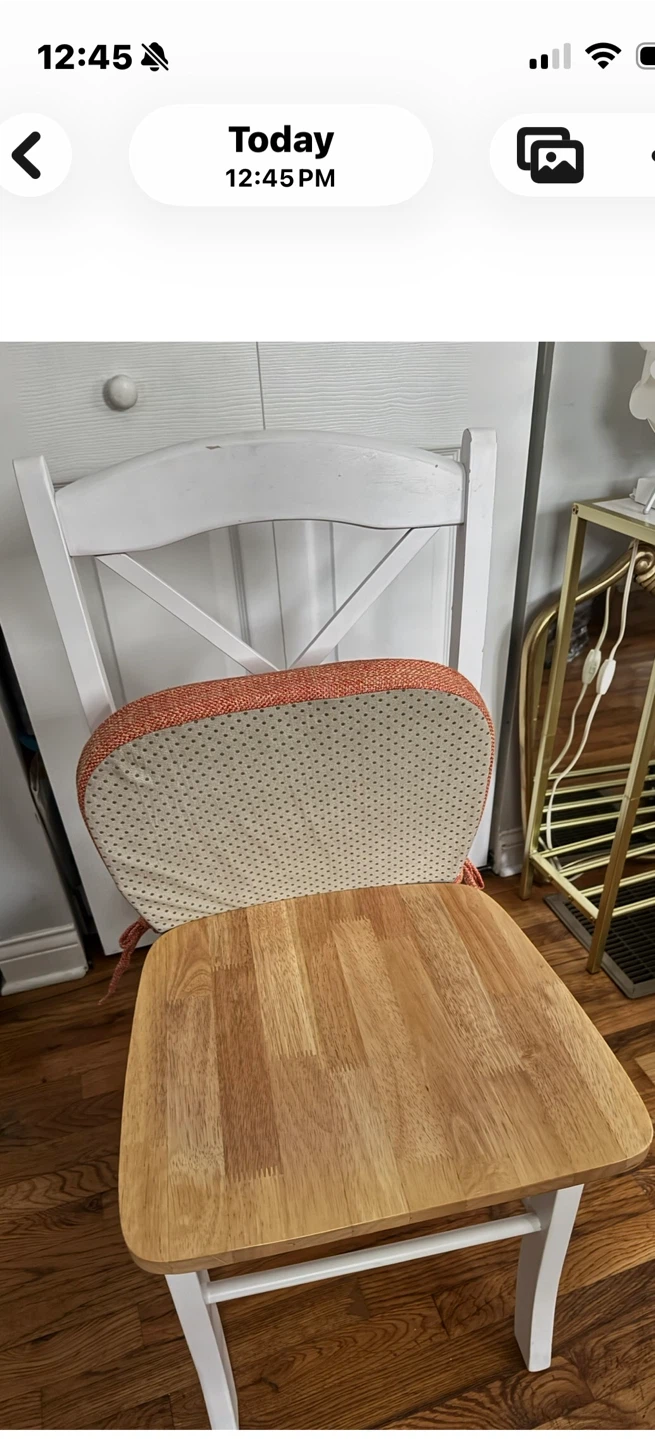 Set Of 2 White Chairs with Cushions - photo 2