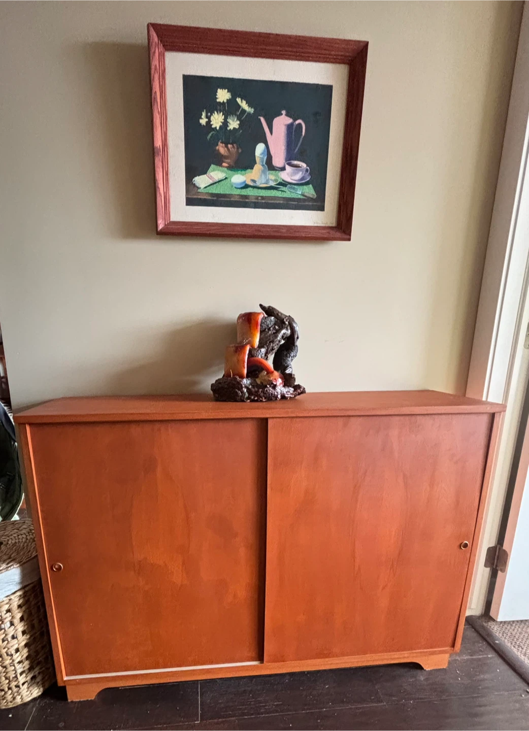 Mid-Century Sliding Door credenza  Cabinet